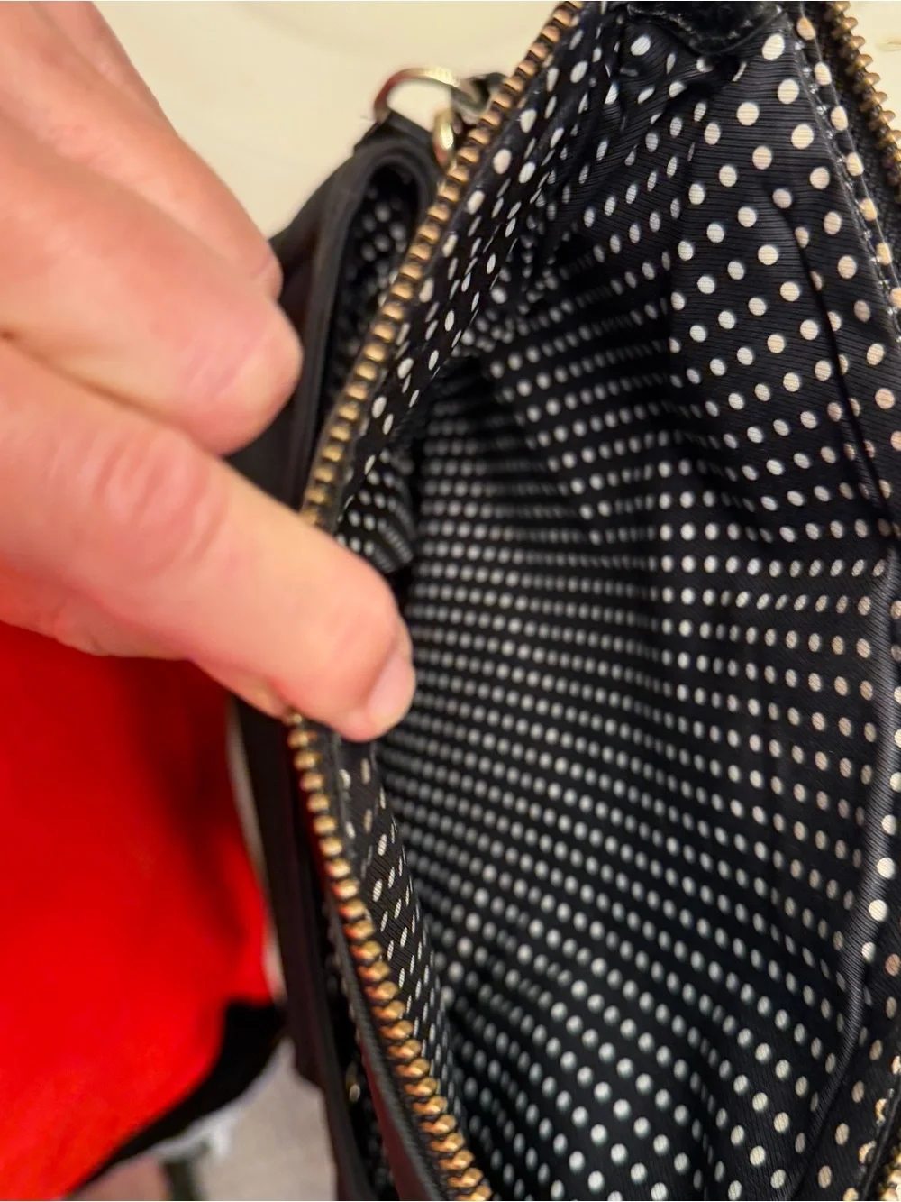 kate spade Black Nylon and Patent Leather Crossbody Bag